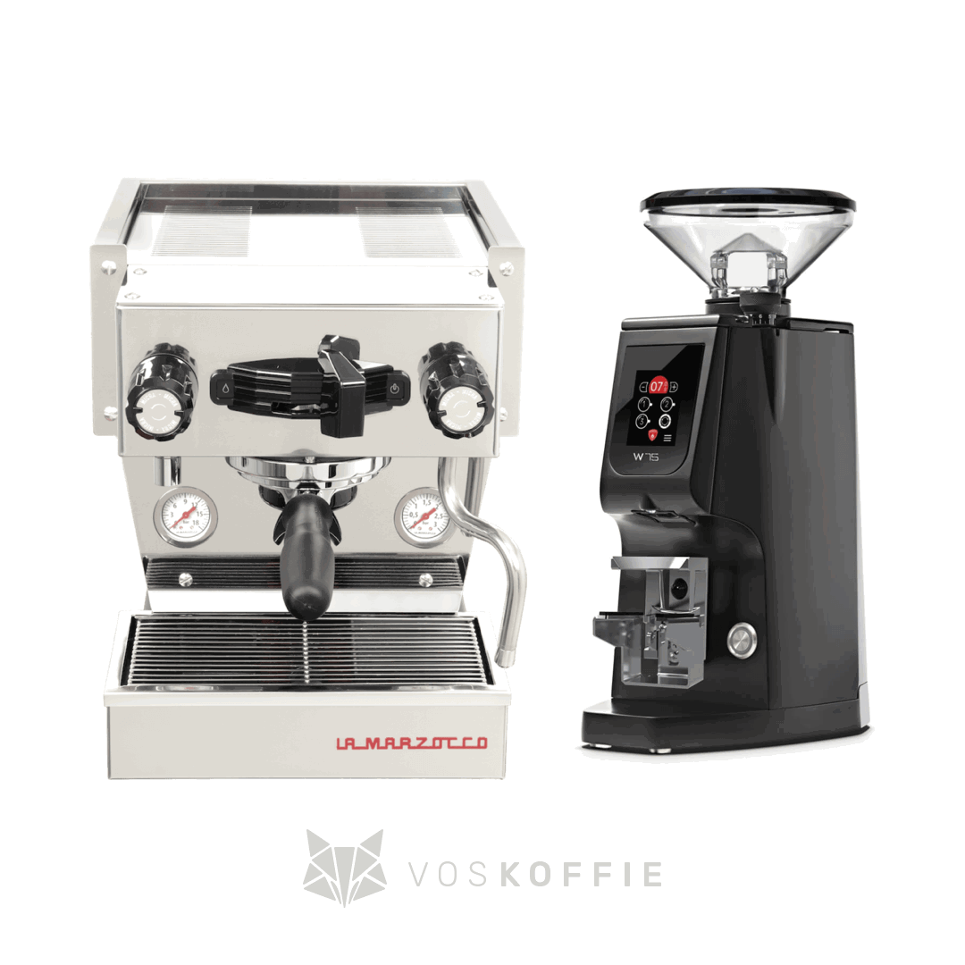 Pakket deal - La marzocco Linea micra RVS + Eureka Atom W75 - zwart