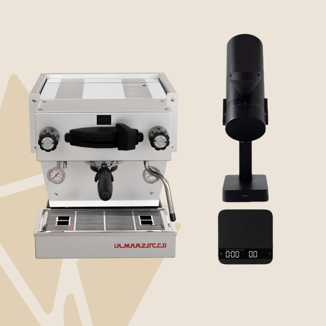 Vos Koffie - La Marzocco Linea Mini R Grijs + Acaia Orbit Zwart + Acaia Lunar Scales Zwart